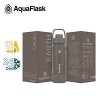 AquaFlask 18oz Insulated Water Bottle – Earth Collection, Stainless Steel, Hot 12H Cold 24H