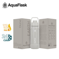 AquaFlask 18oz Insulated Water Bottle – Earth Collection, Stainless Steel, Hot 12H Cold 24H