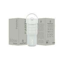 AquaFlask Earth Collection 30oz Insulated Stainless Steel Tumbler with Handle – Hot 12H / Cold 24H, Leak-Proof & Durable