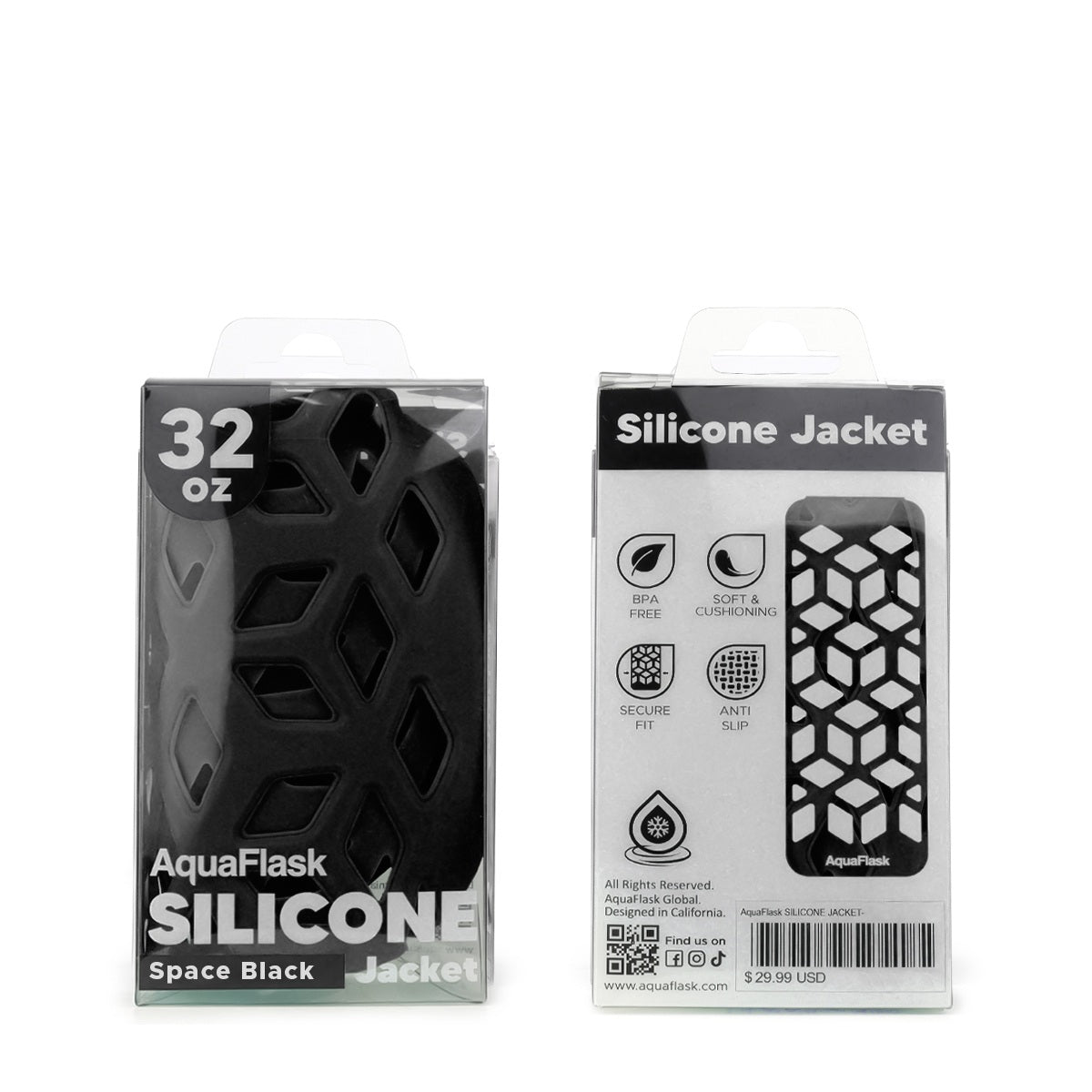 AquaFlask 32oz Silicone Sleeve – Durable, Non-Slip & Shock-Absorbing Bottle Cover