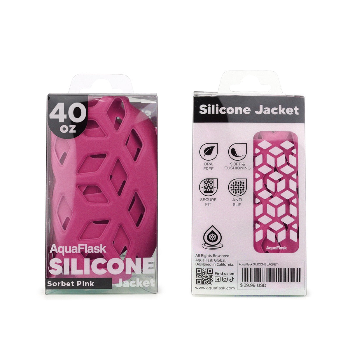 AquaFlask 40oz Silicone Sleeve – Durable, Non-Slip & Stylish Bottle Protector