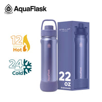 AquaFlask Stellar (22oz) Insulated Water Bottle – Keeps Drinks Hot 12H / Cold 24H, Leakproof Stainless Steel Flask
