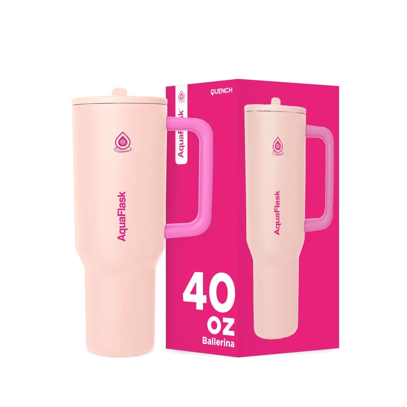 AquaFlask Quench 40oz Tumbler Cup with Handle