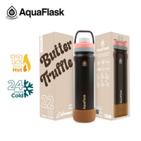 AquaFlask 22oz Insulated Water Bottle – Stainless Steel Thermal Flask | 24H Cold & 12H Hot | Leakproof BPA-Free