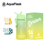 AquaFlask Dream Collection Flip Sip 14oz Insulated Water Bottle – Leakproof, BPA-Free, Thermal Flask for Hot & Cold Drinks