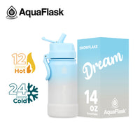 AquaFlask Dream Collection Flip Sip 14oz Insulated Water Bottle – Leakproof, BPA-Free, Thermal Flask for Hot & Cold Drinks