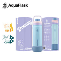 AquaFlask 18oz Insulated Water Bottle – Hot & Cold Thermal Flask | Colorwave