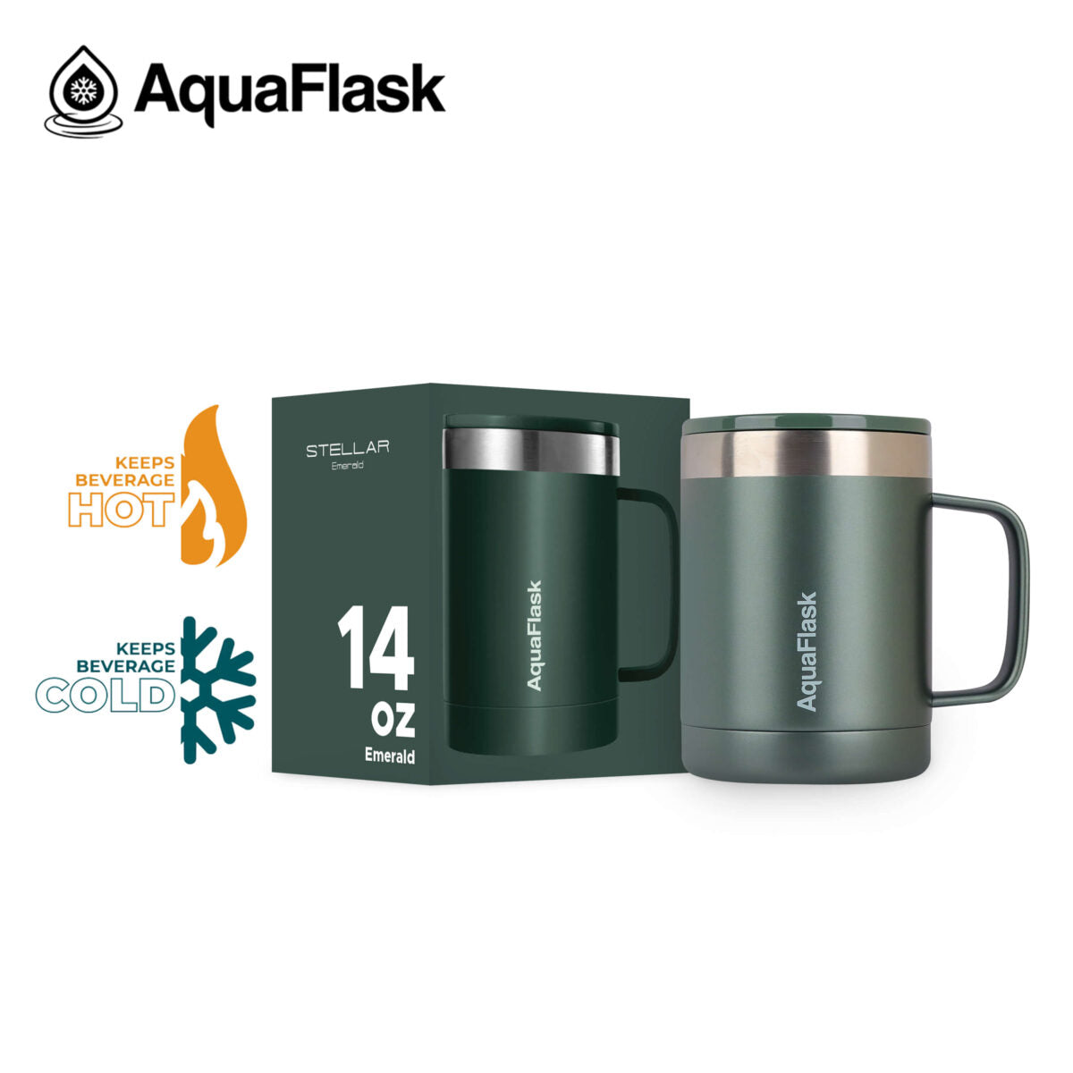 AquaFlask Stellar Mug (14oz) – Premium Insulated Coffee Mug