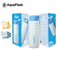 AquaFlask Kids Straw Water Bottle 24oz – Insulated Leakproof Flask for School & Travel