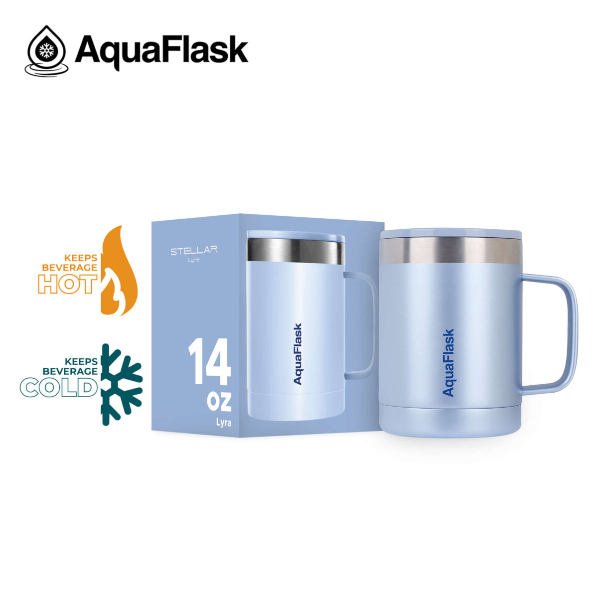AquaFlask Stellar Mug (14oz) – Premium Insulated Coffee Mug