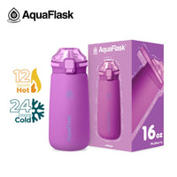 AquaFlask Kids Water Bottle 16oz – Mallows 2025 | Insulated, Leakproof, BPA-Free