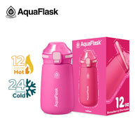 AquaFlask Kids Water Bottle 12oz – Mallows 2025 | Insulated, Leakproof, BPA-Free