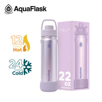 AquaFlask Stellar (22oz) Insulated Water Bottle – Keeps Drinks Hot 12H / Cold 24H, Leakproof Stainless Steel Flask