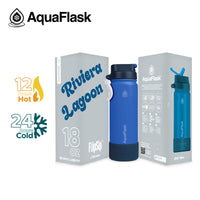 AquaFlask 18oz Colorwave Flip Sip - Riviera Lagoon