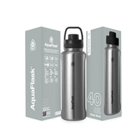 AquaFlask 1080ml (40oz) Double Wall Insulated Stainless Steel Water Bottle – Hot & Cold, Leakproof, BPA-Free