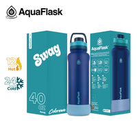 AquaFlask 40oz Insulated Water Bottle – Colorwave Collection | Stainless Steel Hot & Cold Flask