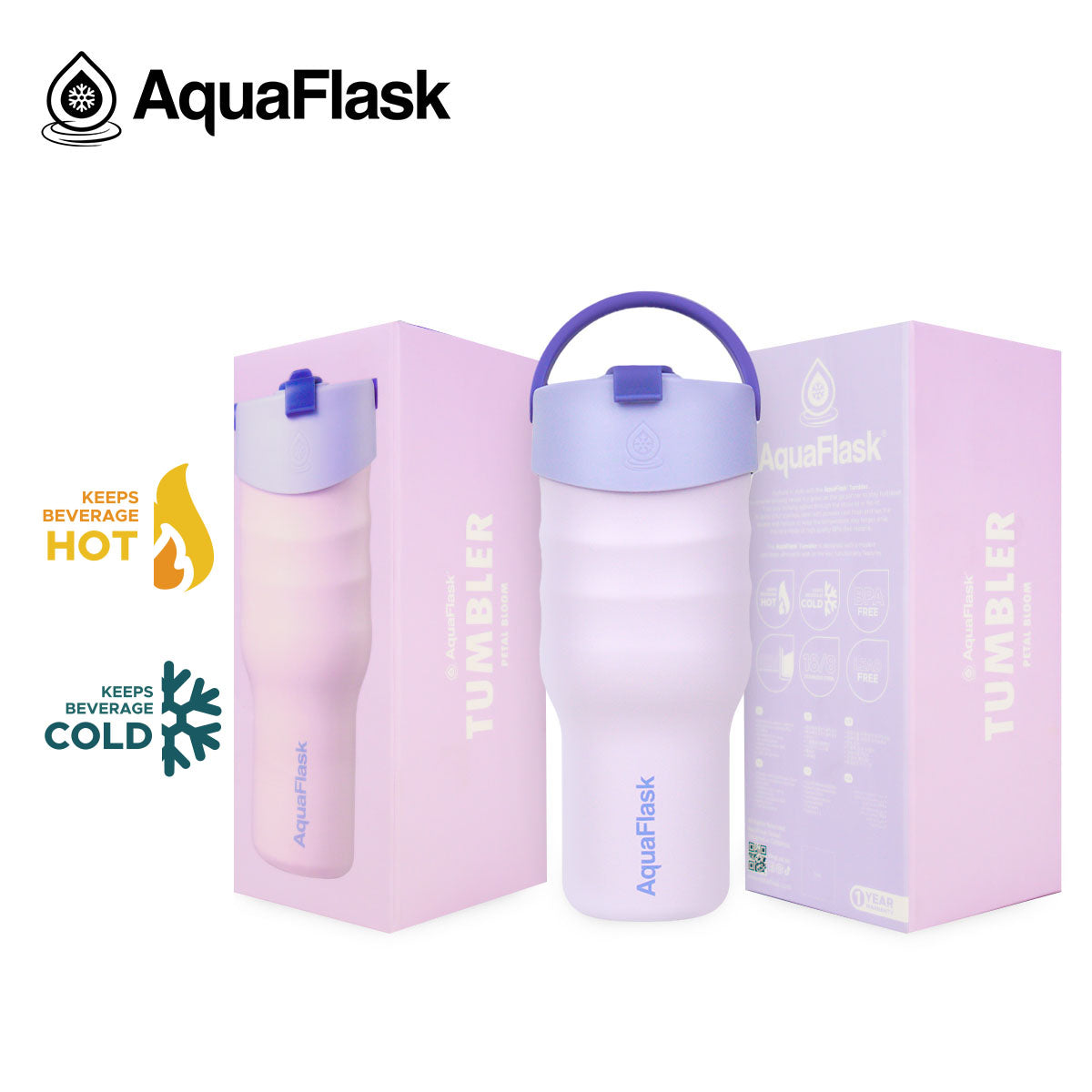 Aqua Flask Tumbler – Vacuum Insulated Stainless Steel Travel Cup 887ml (30 oz)